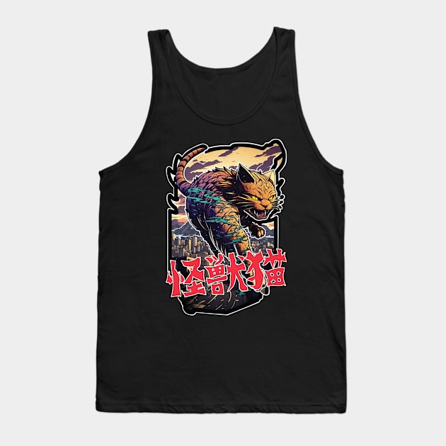 Kaiju Cat Tank Top by Astroman_Joe